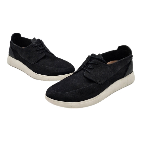 Sperry Shoes - Sperry Coastal Plushwave Womens Black Leather Lace Up Boat Shoe Sneaker Size 11